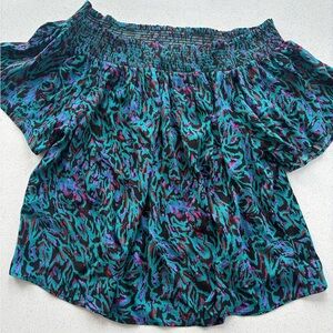 Penningtons Vibrant Off-Shoulder Blouse - Black, Blue, Purple